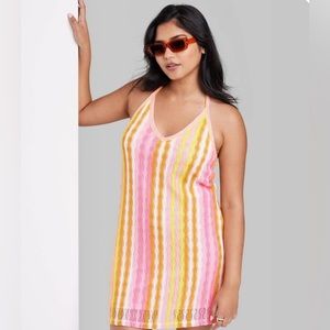🩷 NWT! Open Knit Stripe Summer Dress